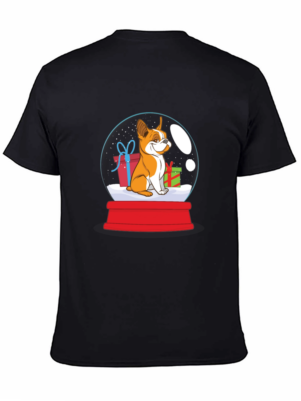 Dog Christmas Snow Globe Graphic T-Shirt