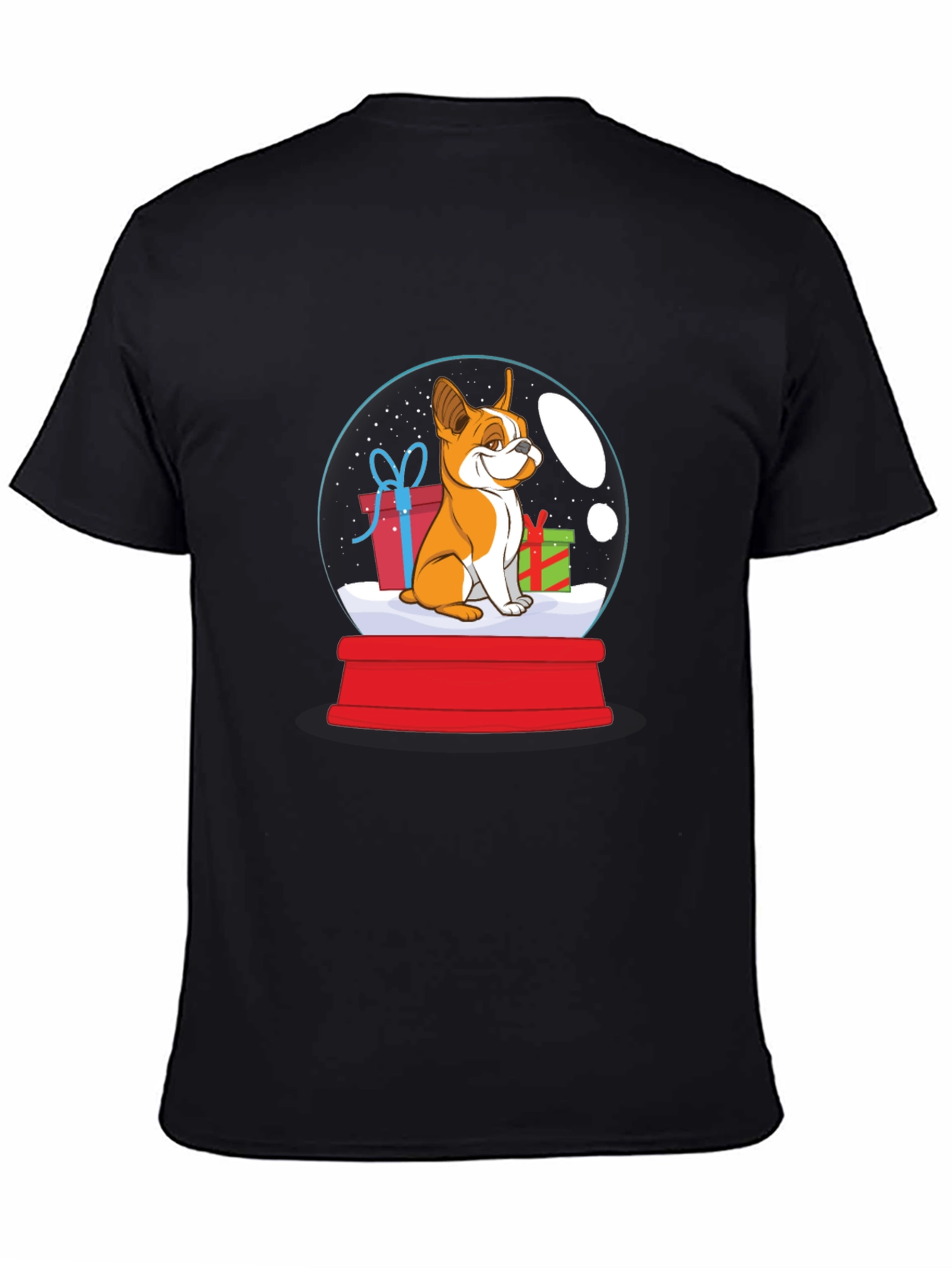 Dog Christmas Snow Globe Graphic T-Shirt