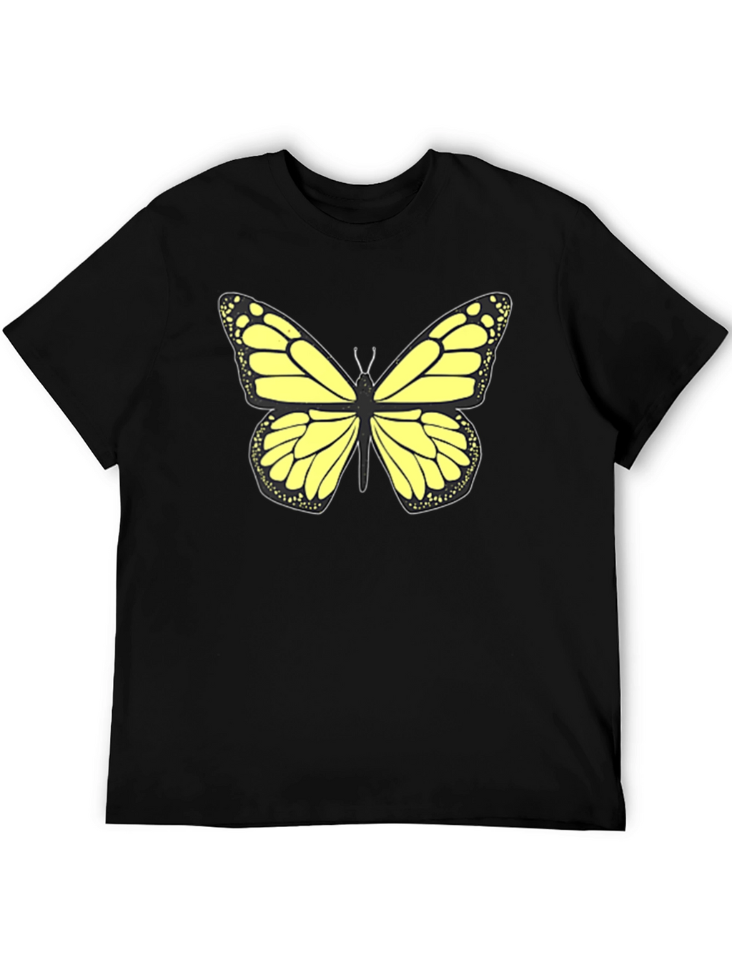 Butterfly Graphic Tee - Stylish Black T-Shirt