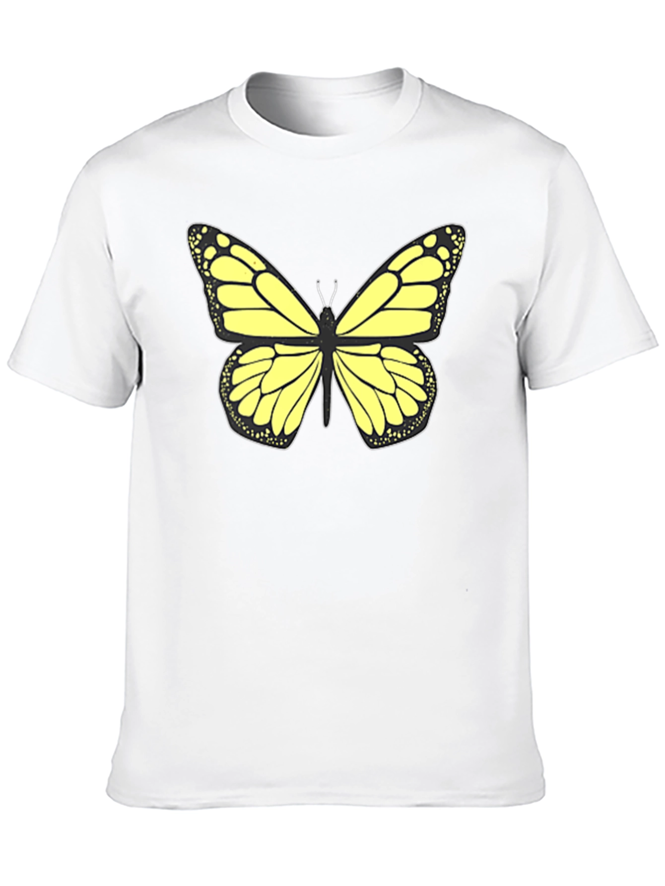 Butterfly Graphic Tee - Stylish Black T-Shirt