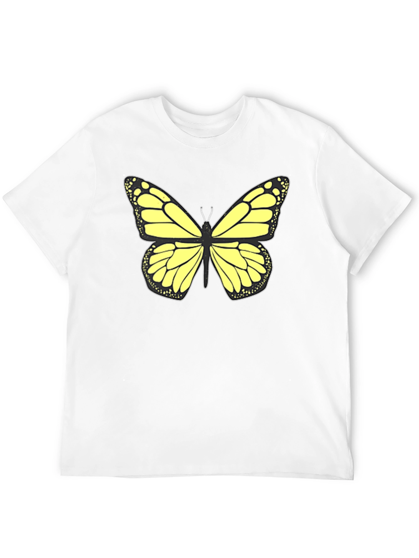 Butterfly Graphic Tee - Stylish Black T-Shirt