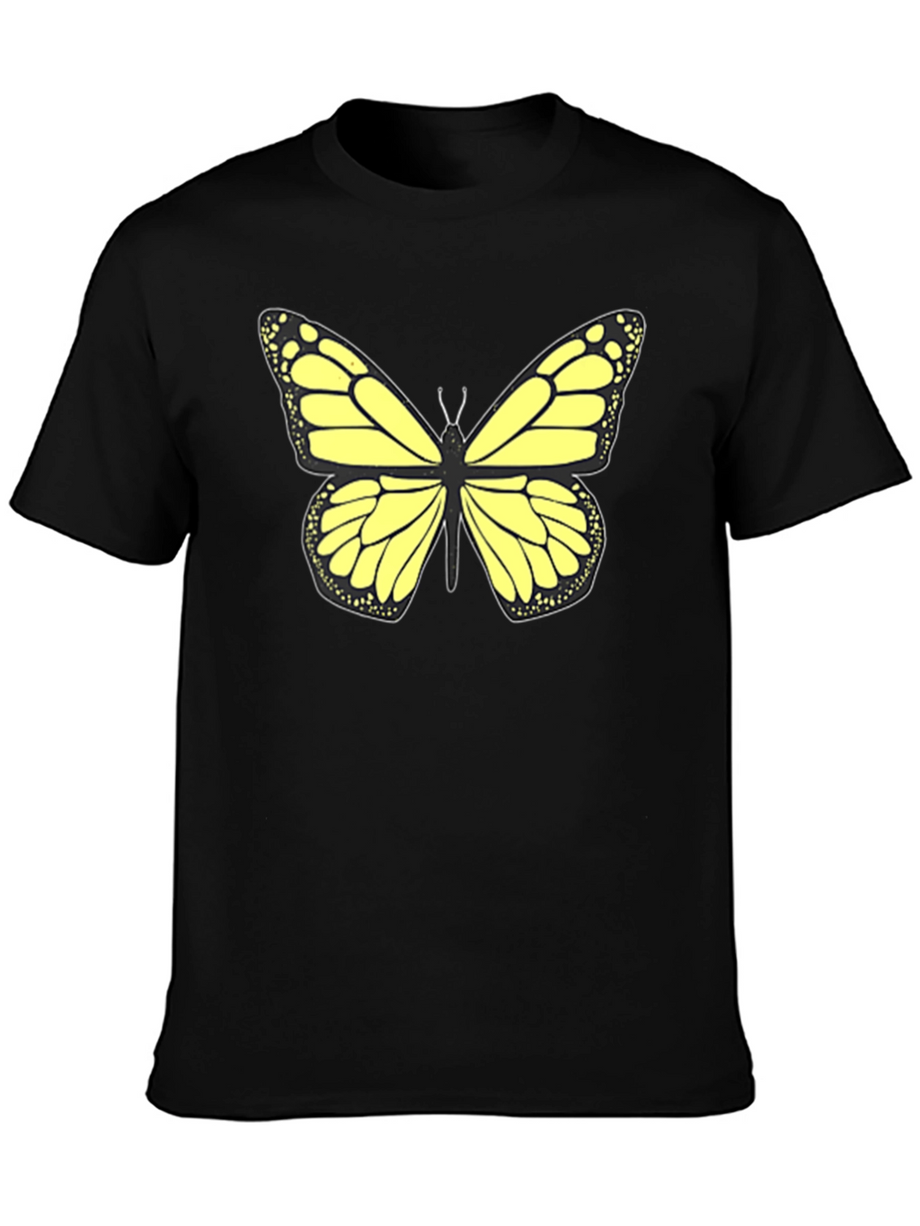 Butterfly Graphic Tee - Stylish Black T-Shirt