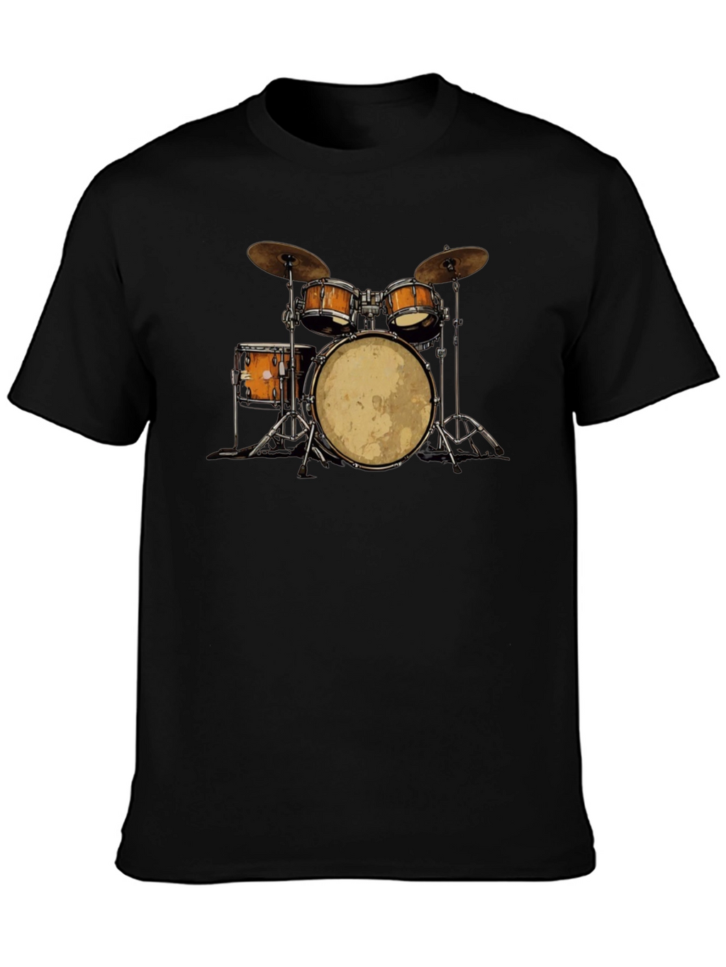 Drum Kit Graphic Tee - Music Lovers T-Shirt