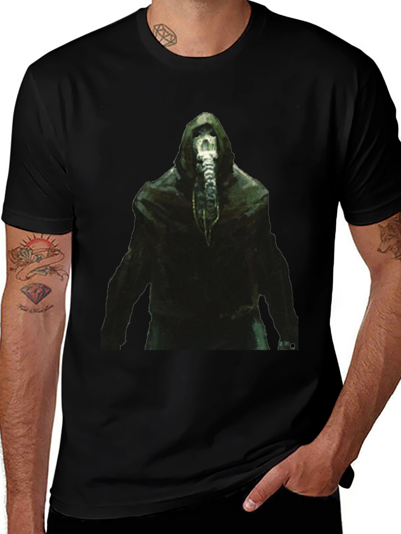 Plague Doctor Graphic T-Shirt - Black