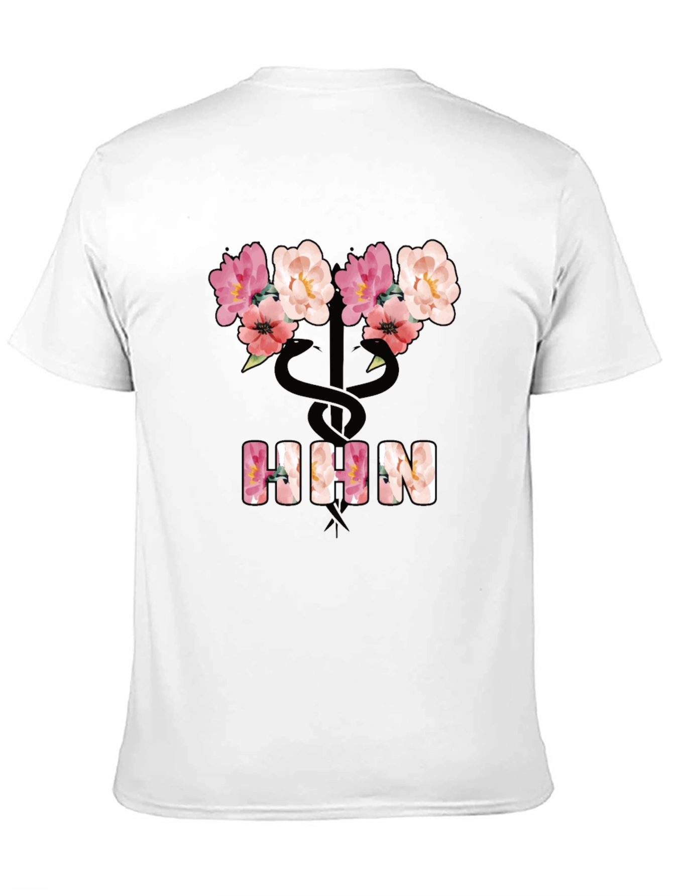 Floral Nurse T-Shirt - Stylish Medical Apparel