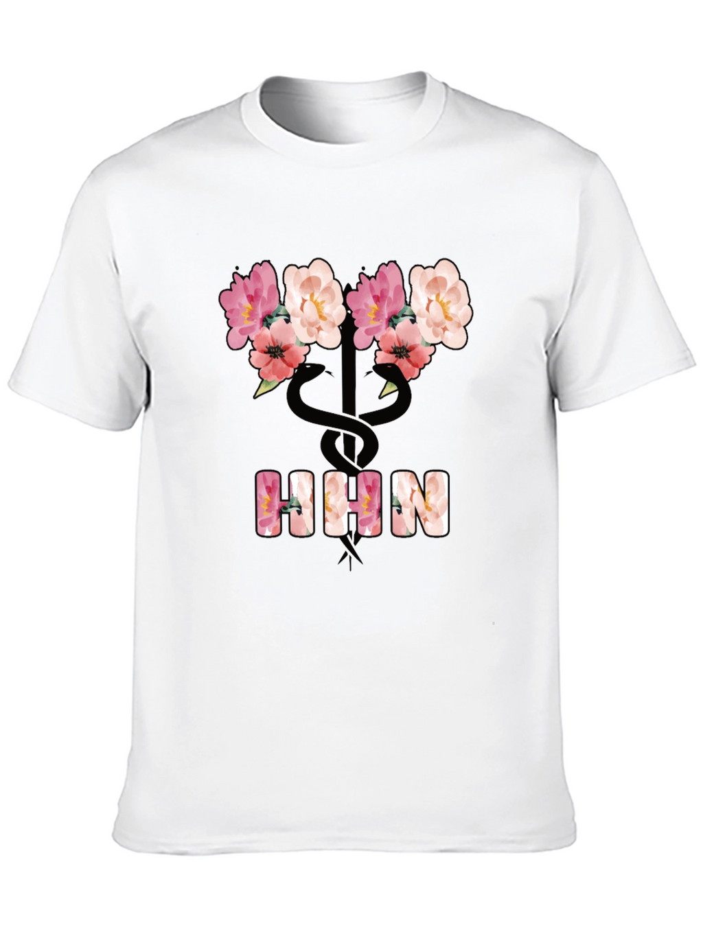 Floral Nurse T-Shirt - Stylish Medical Apparel