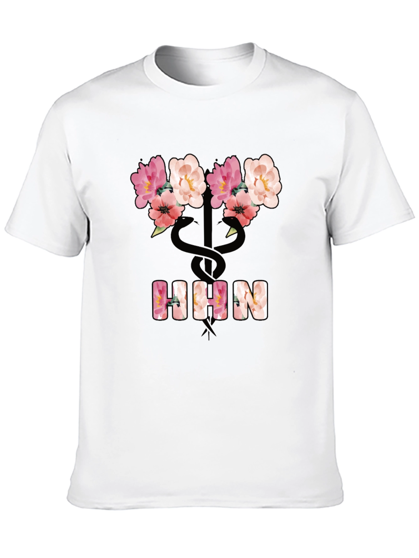 Floral Nurse T-Shirt - Stylish Medical Apparel