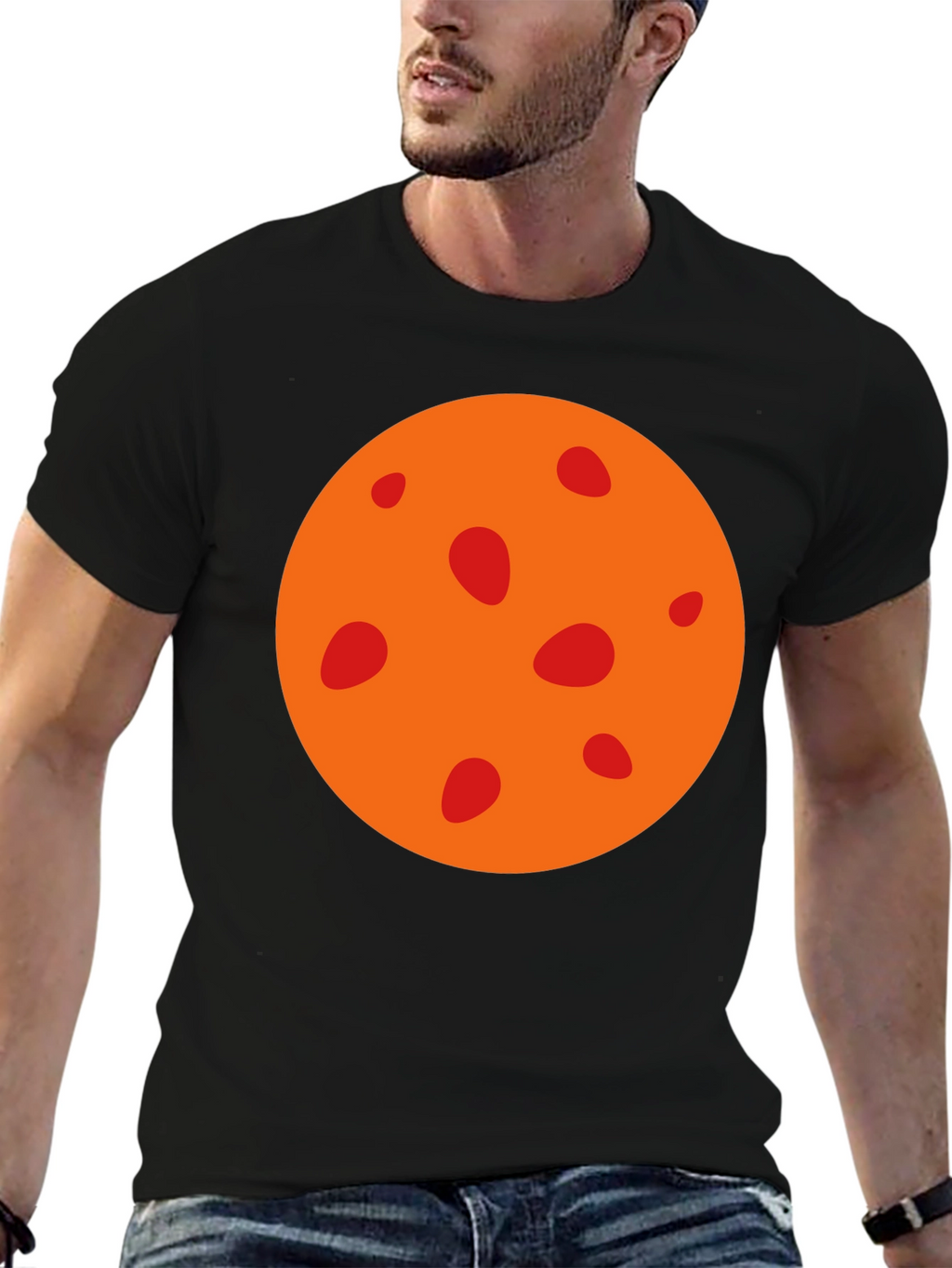Mars Graphic Tee - Black Cotton T-Shirt