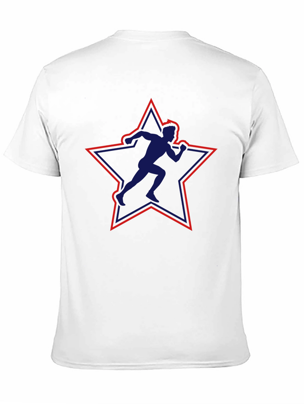 Runner Star Graphic Tee - Black Cotton T-Shirt