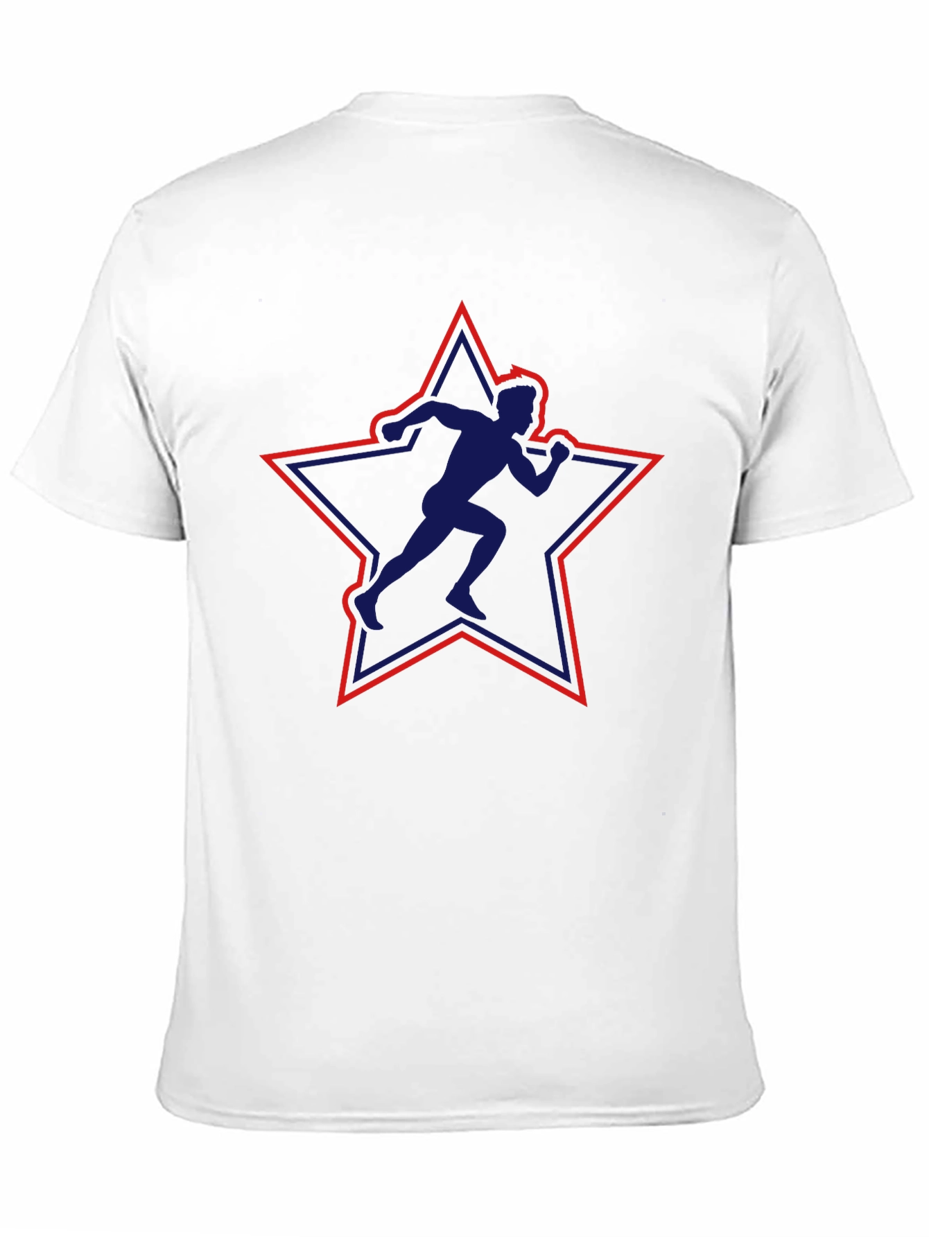 Runner Star Graphic Tee - Black Cotton T-Shirt
