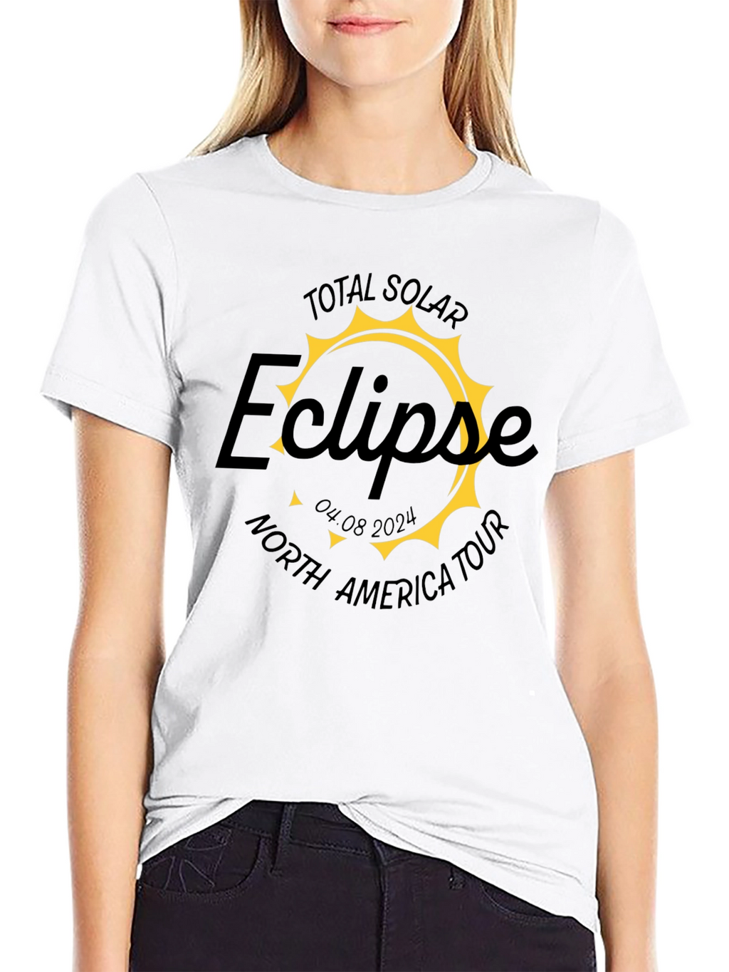 Total Solar Eclipse North America Tour Black T-Shirt