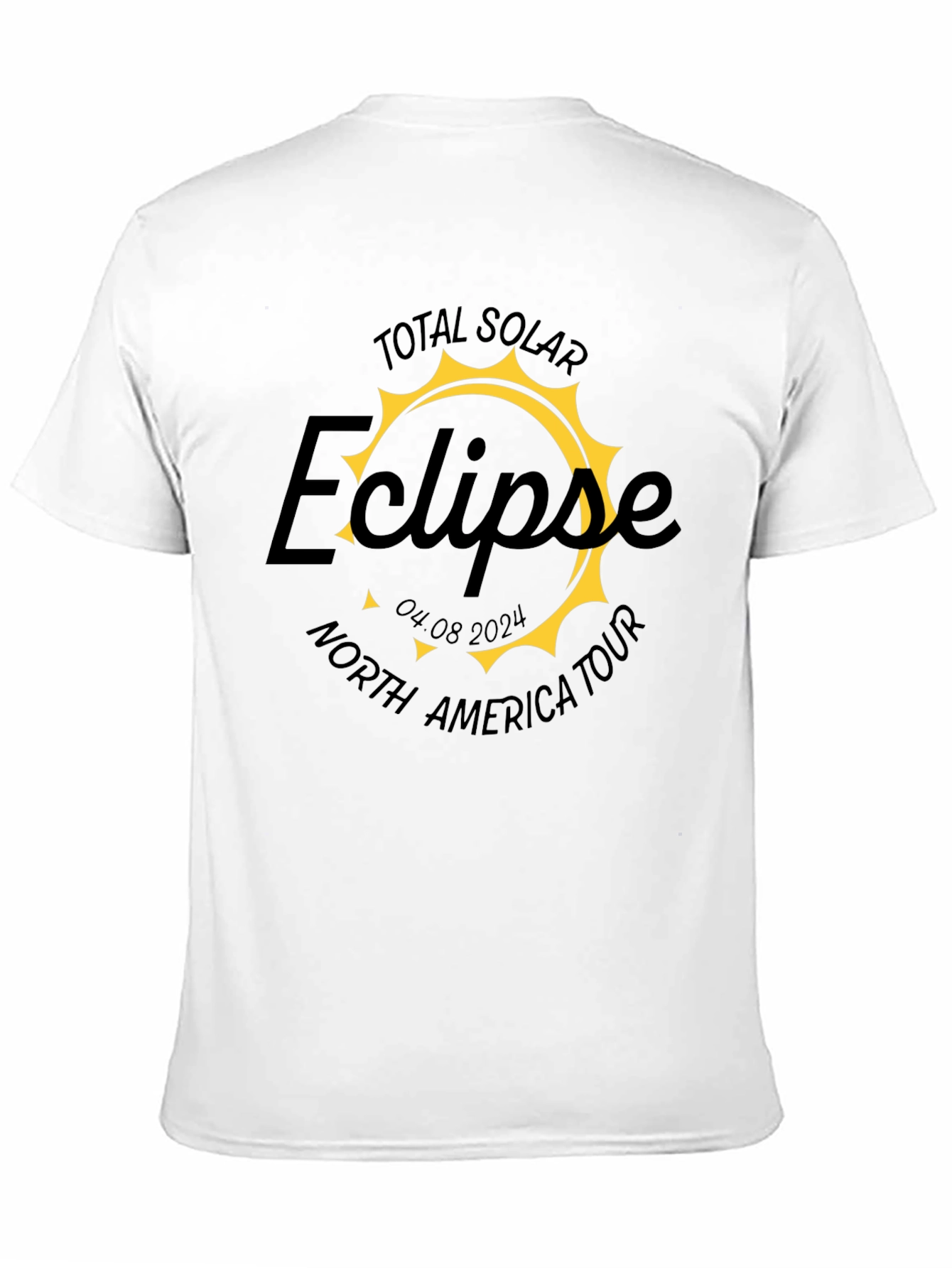 Total Solar Eclipse North America Tour Black T-Shirt