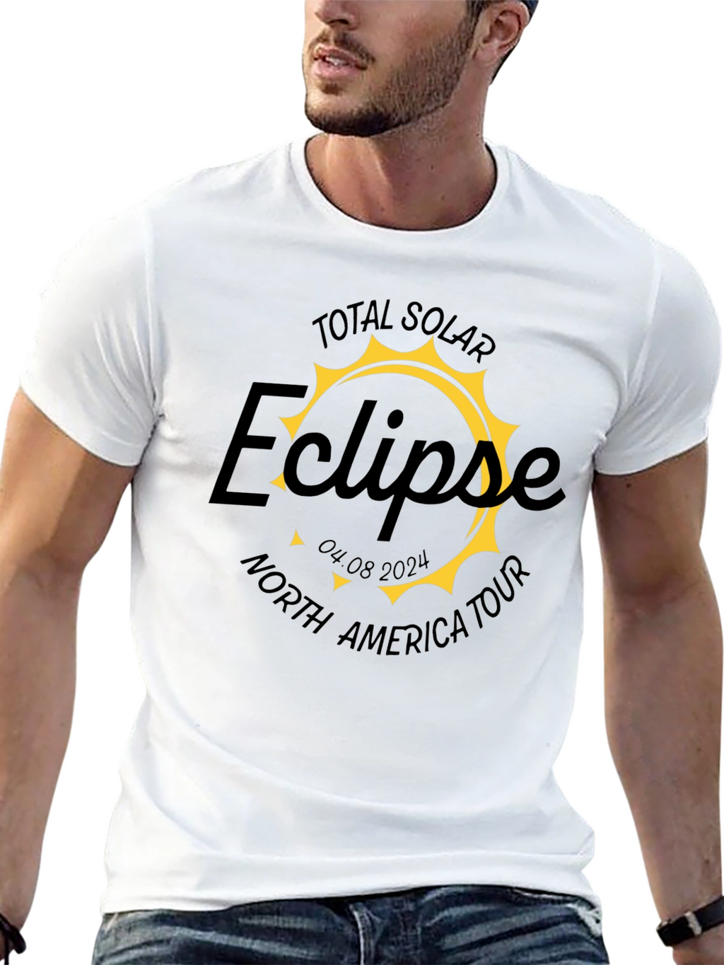 Total Solar Eclipse North America Tour Black T-Shirt