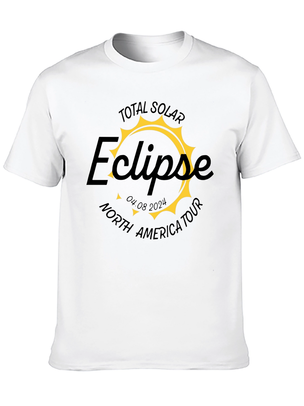 Total Solar Eclipse North America Tour Black T-Shirt