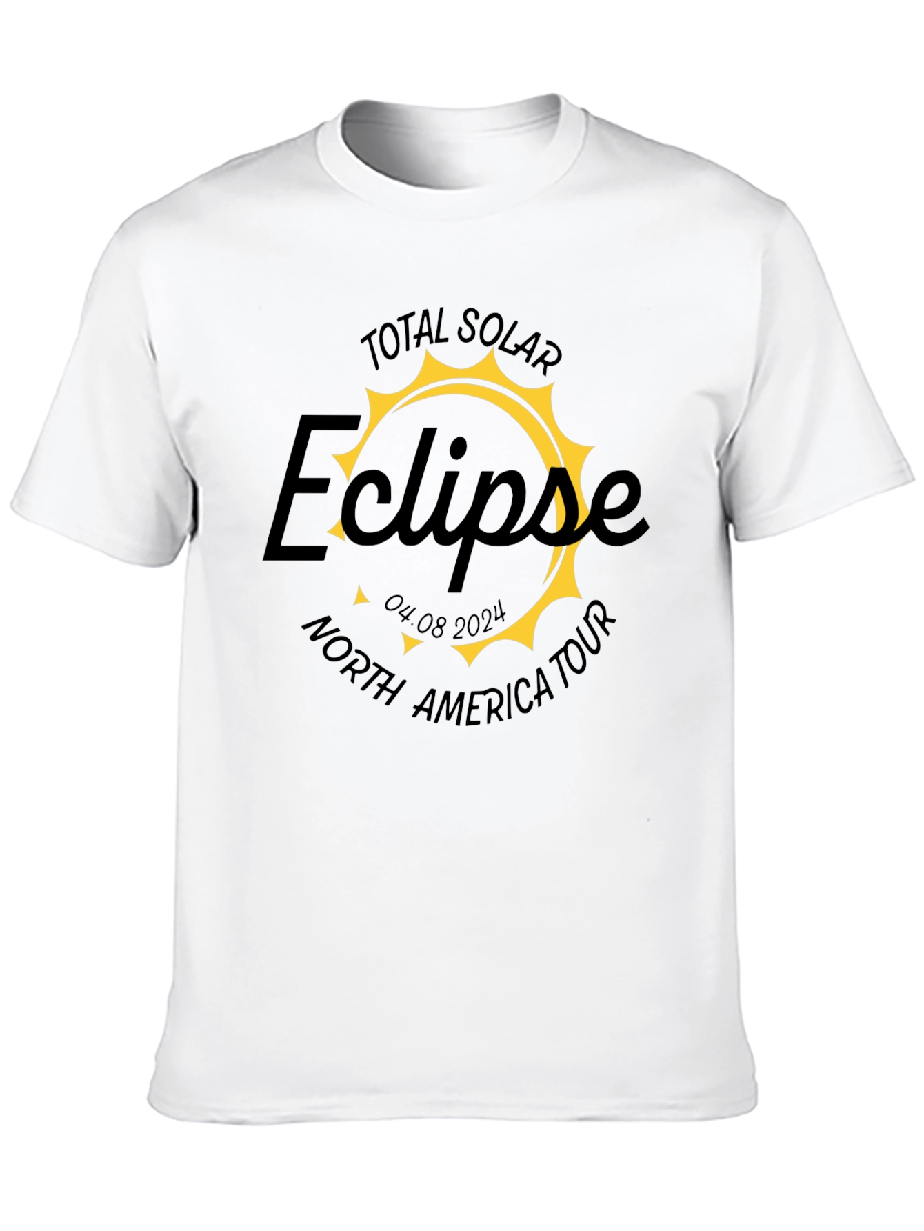 Total Solar Eclipse North America Tour Black T-Shirt