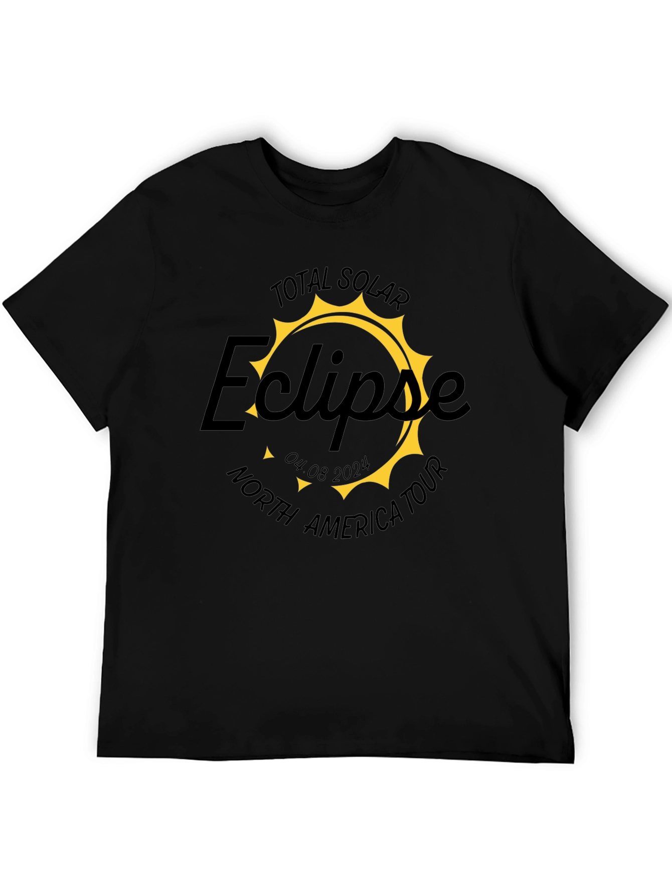 Total Solar Eclipse North America Tour Black T-Shirt