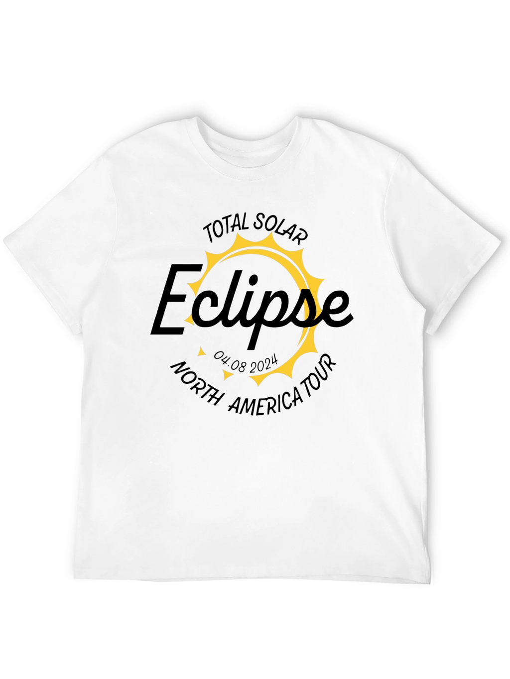 Total Solar Eclipse North America Tour Black T-Shirt
