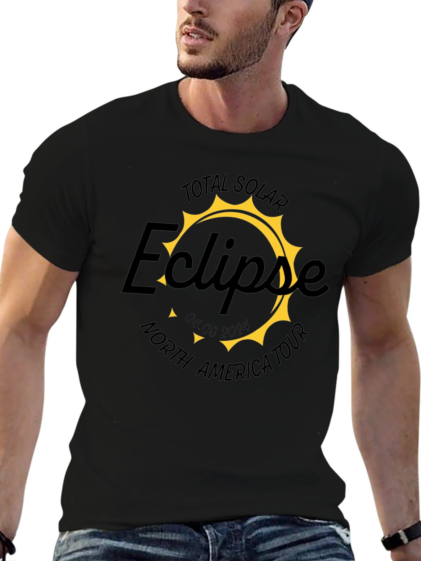 Total Solar Eclipse North America Tour Black T-Shirt