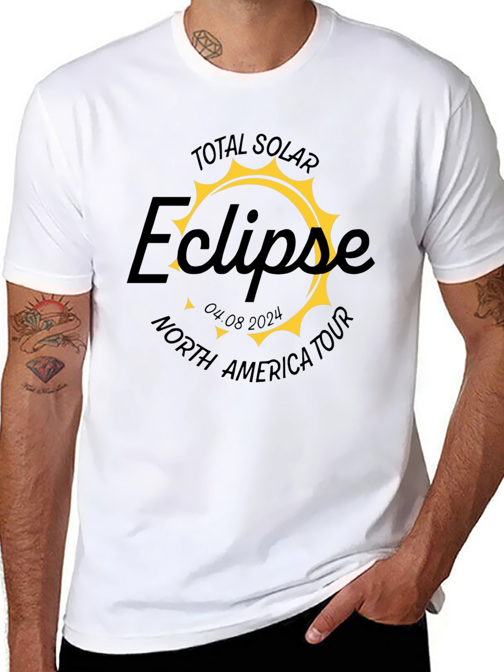 Total Solar Eclipse North America Tour Black T-Shirt