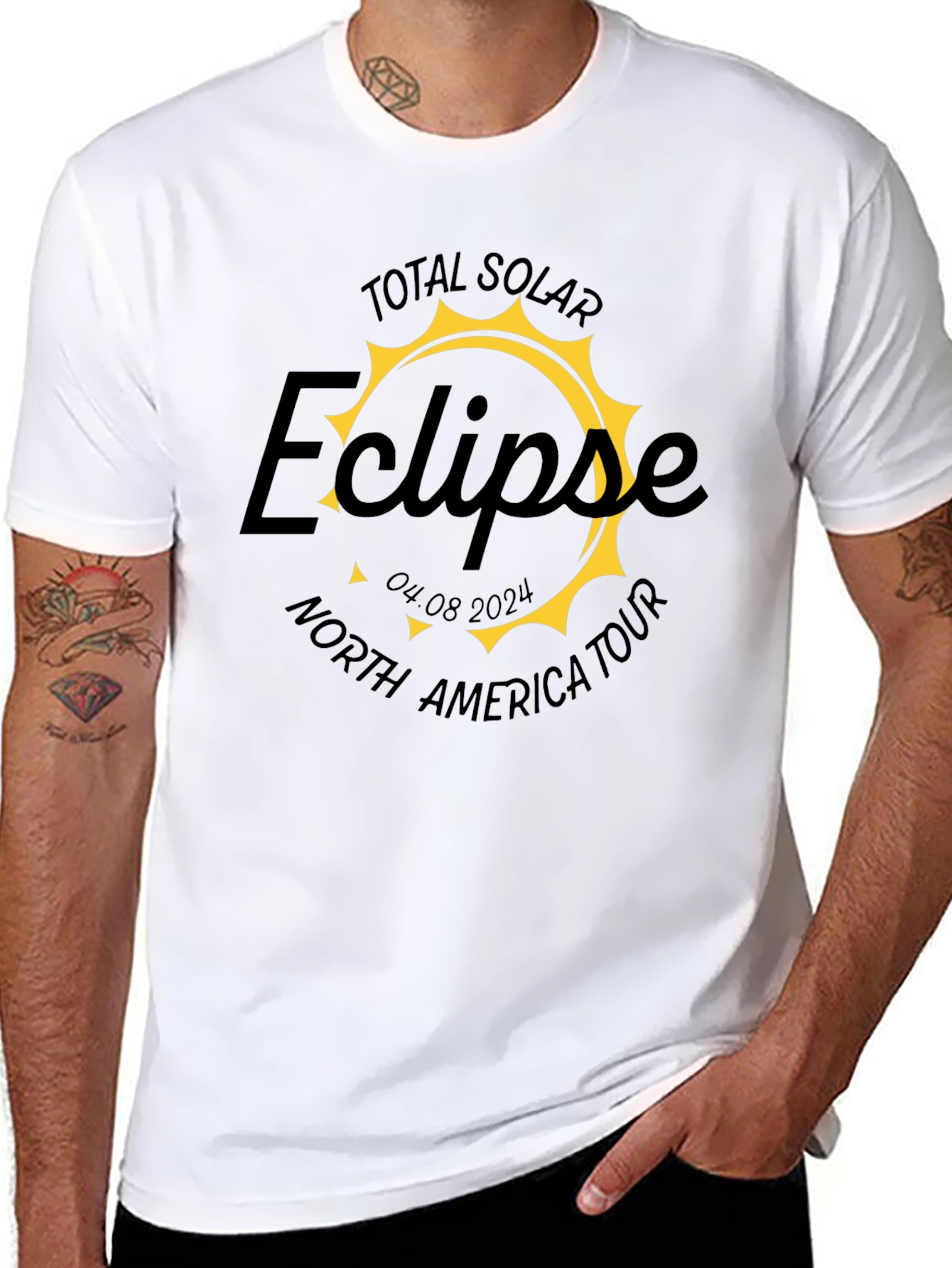 Total Solar Eclipse North America Tour Black T-Shirt