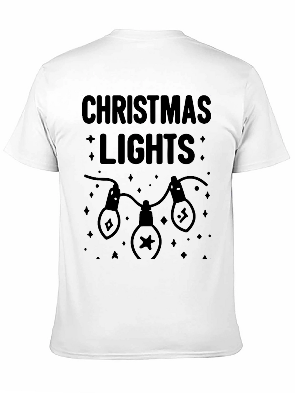 Christmas Lights Graphic Tee - Holiday Festive T-Shirt
