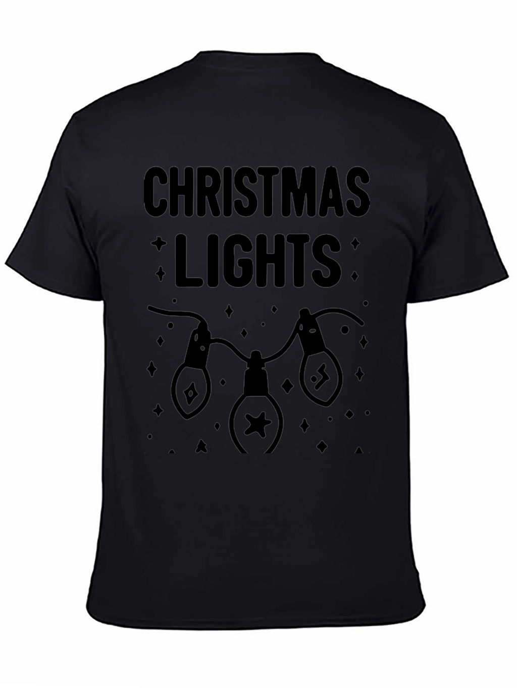Christmas Lights Graphic Tee - Holiday Festive T-Shirt