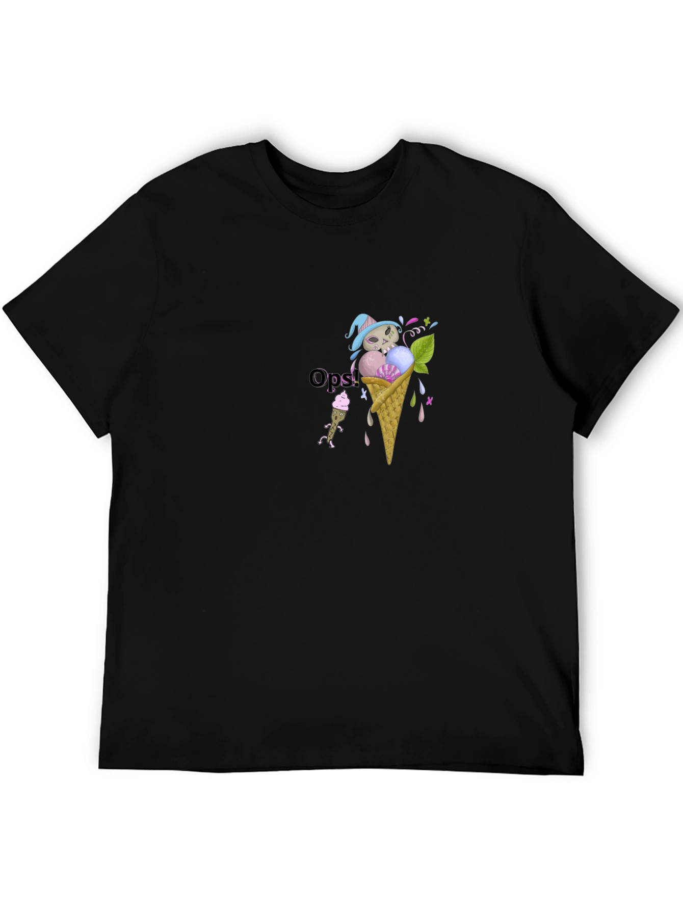 Gothic Ice Cream Skull T-Shirt - Unisex
