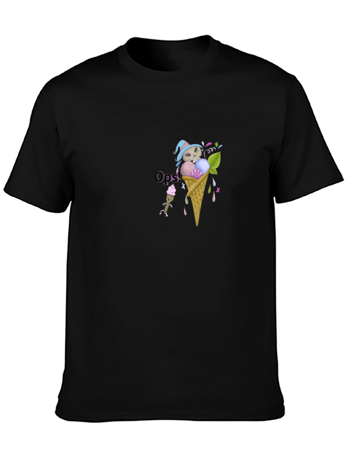 Gothic Ice Cream Skull T-Shirt - Unisex