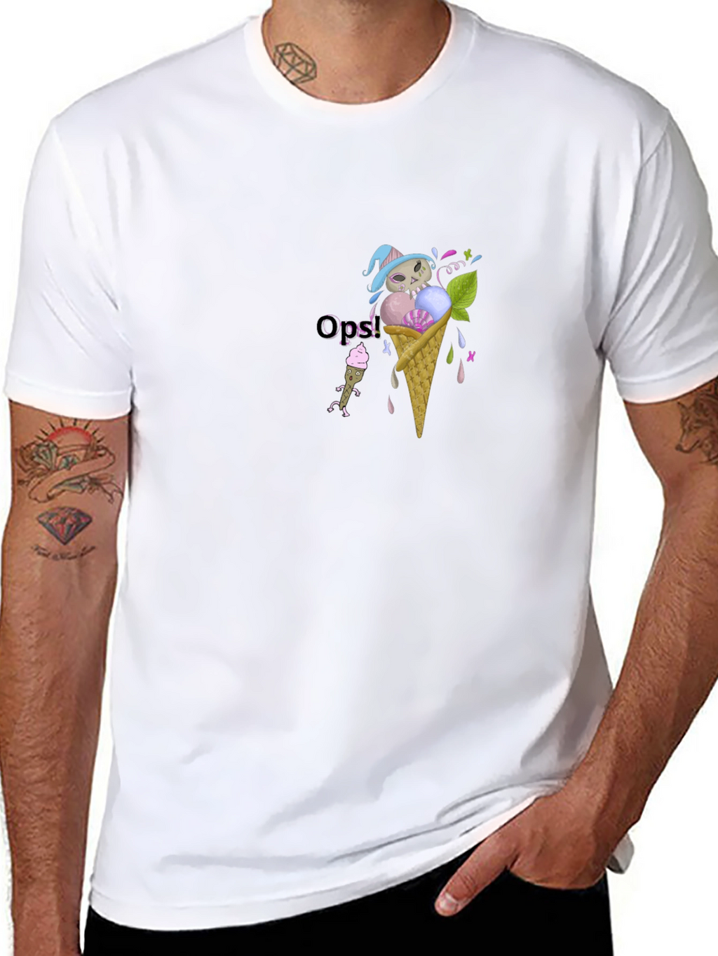 Gothic Ice Cream Skull T-Shirt - Unisex