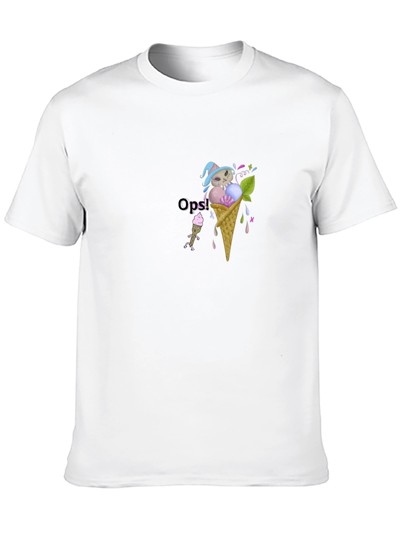 Gothic Ice Cream Skull T-Shirt - Unisex