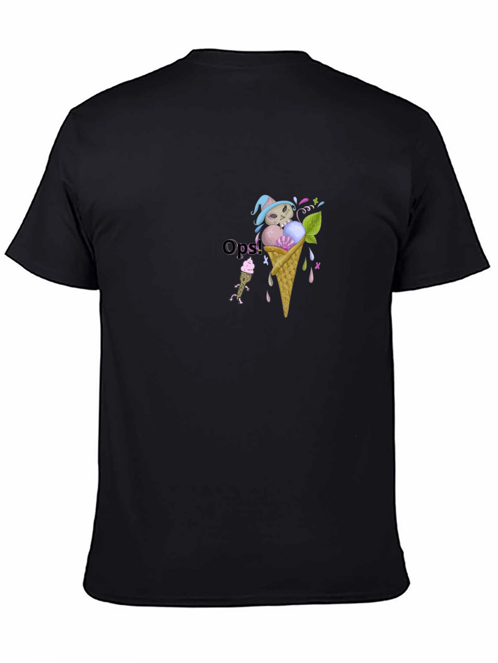 Gothic Ice Cream Skull T-Shirt - Unisex
