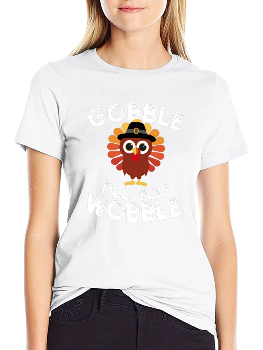 Gobble Til You Wobble Turkey Graphic Tee