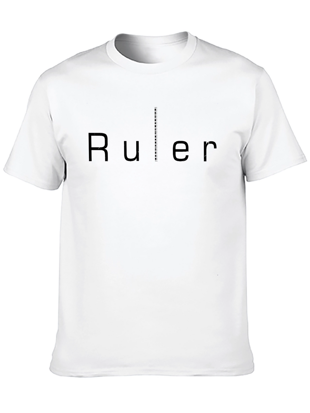 Ruler Graphic Print Black T-Shirt