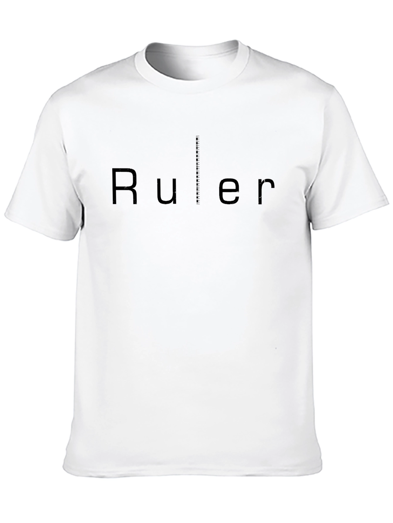 Ruler Graphic Print Black T-Shirt