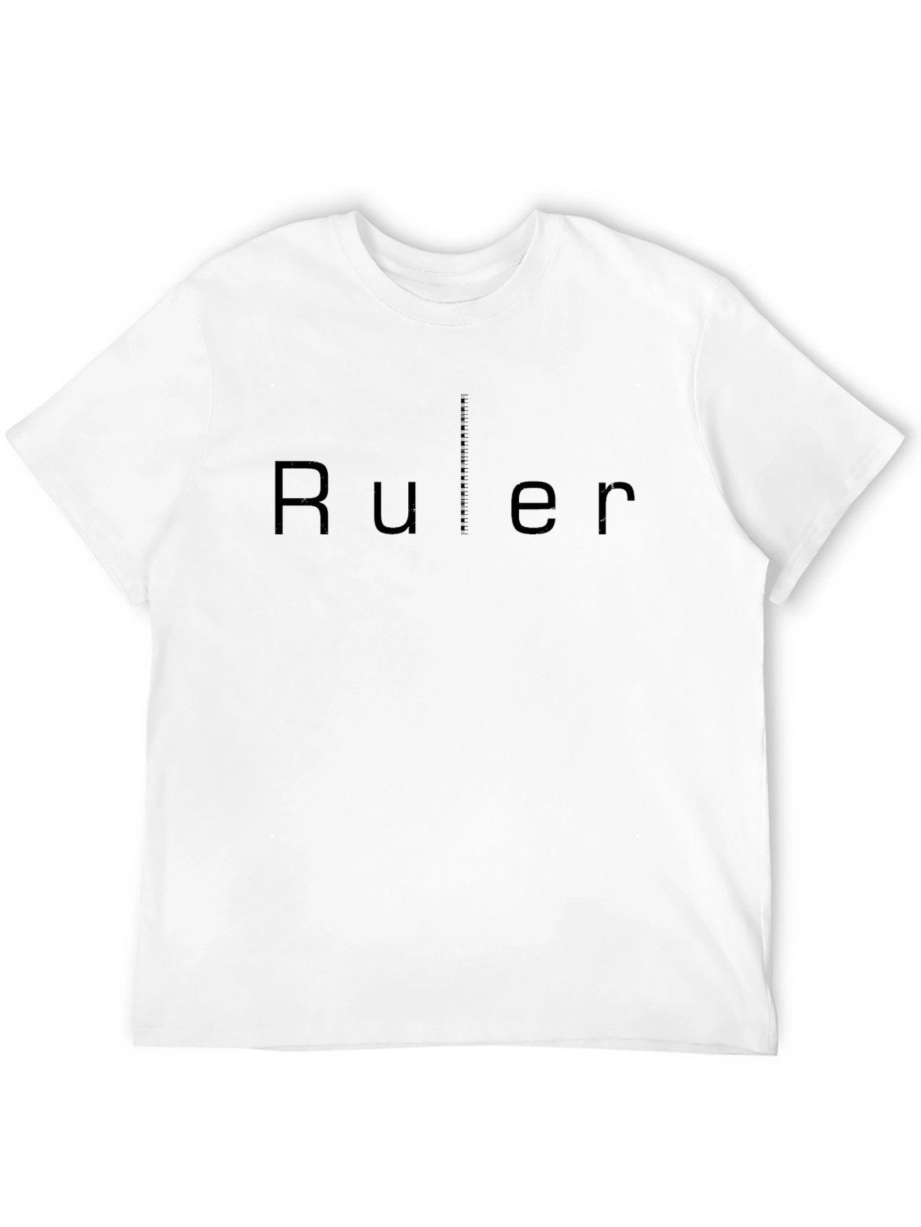 Ruler Graphic Print Black T-Shirt