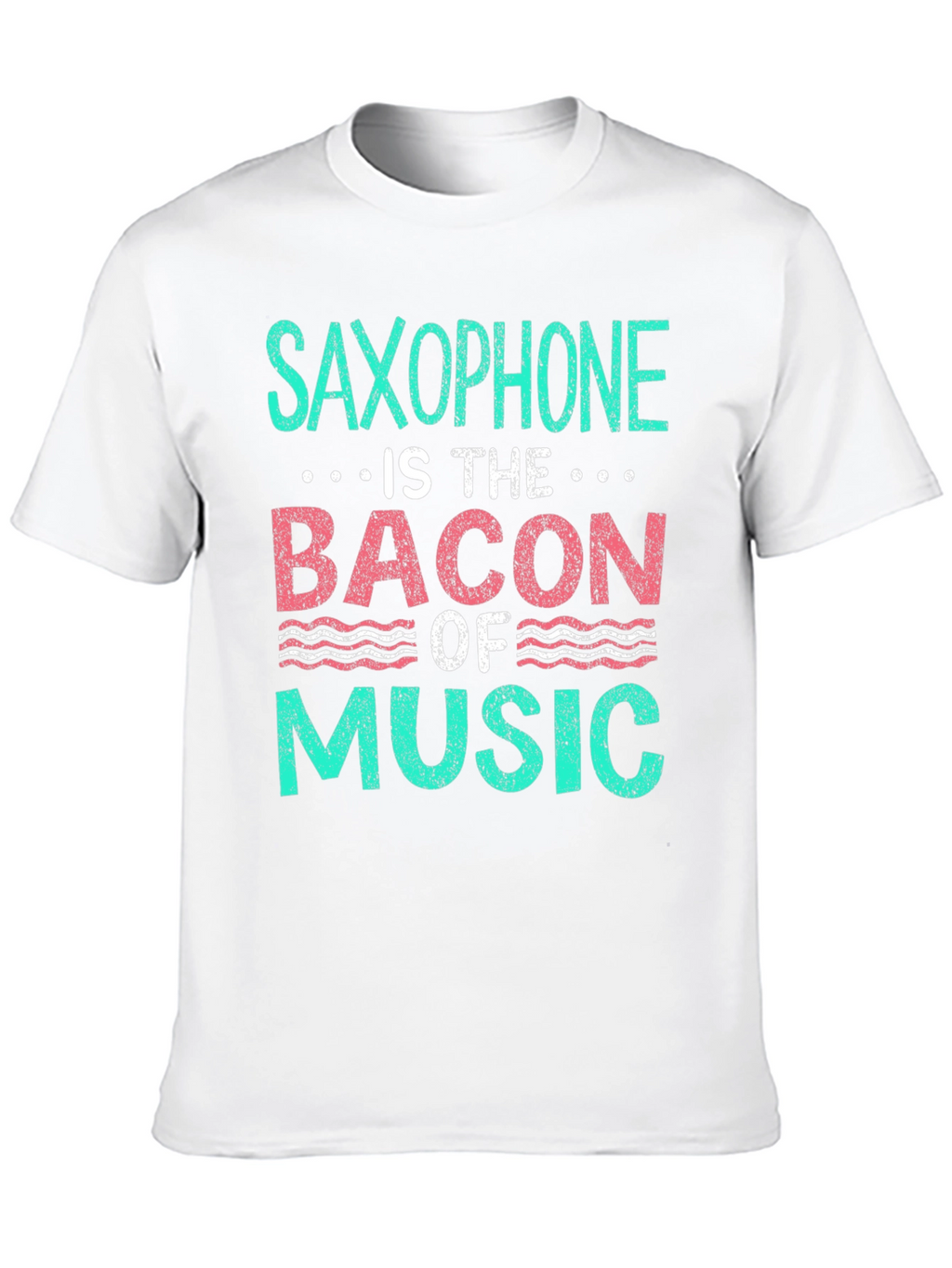 Saxophone Bacon of Music T-Shirt - Musician Funny Tee