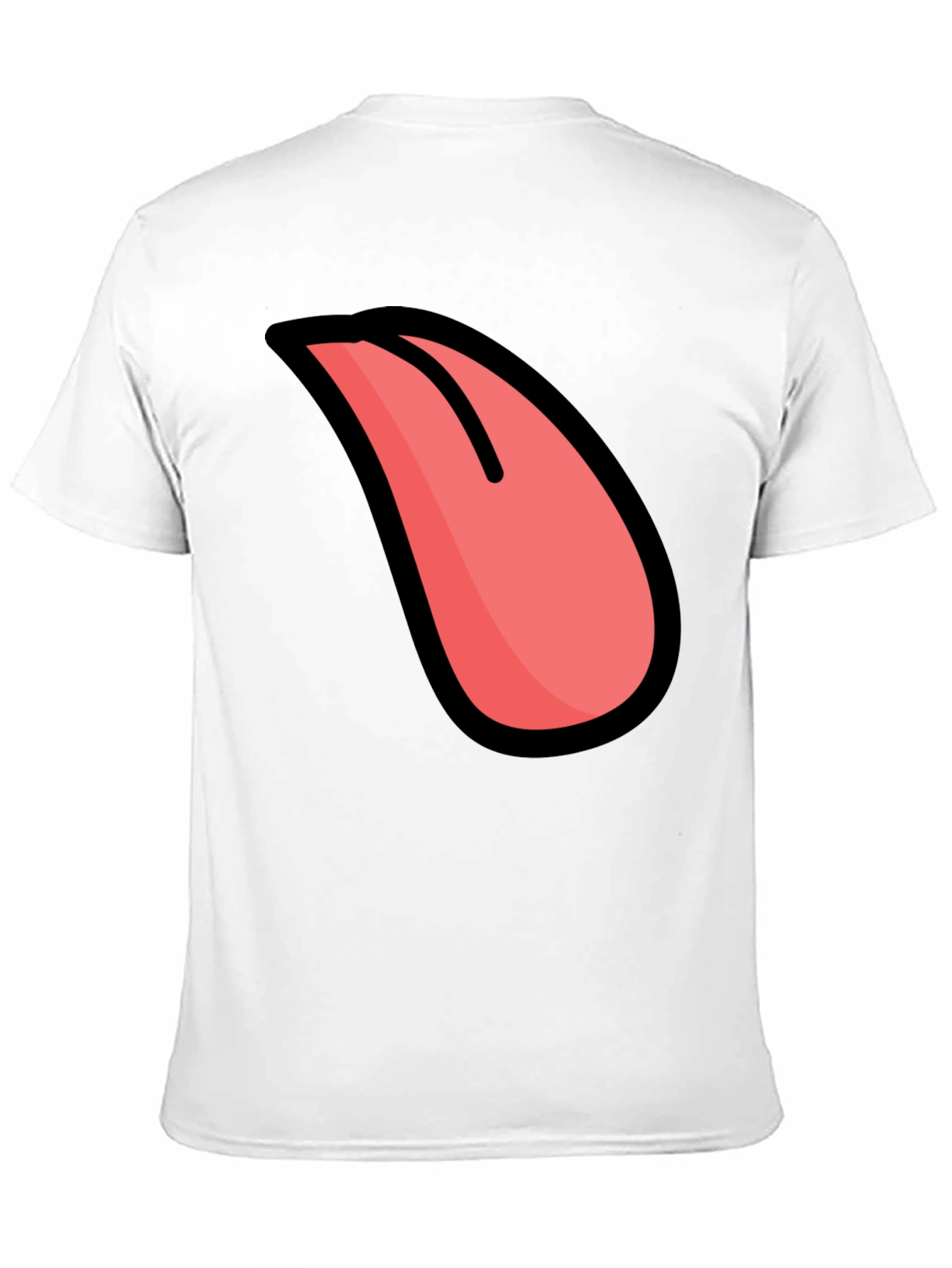 Funny Tongue Graphic Black T-Shirt