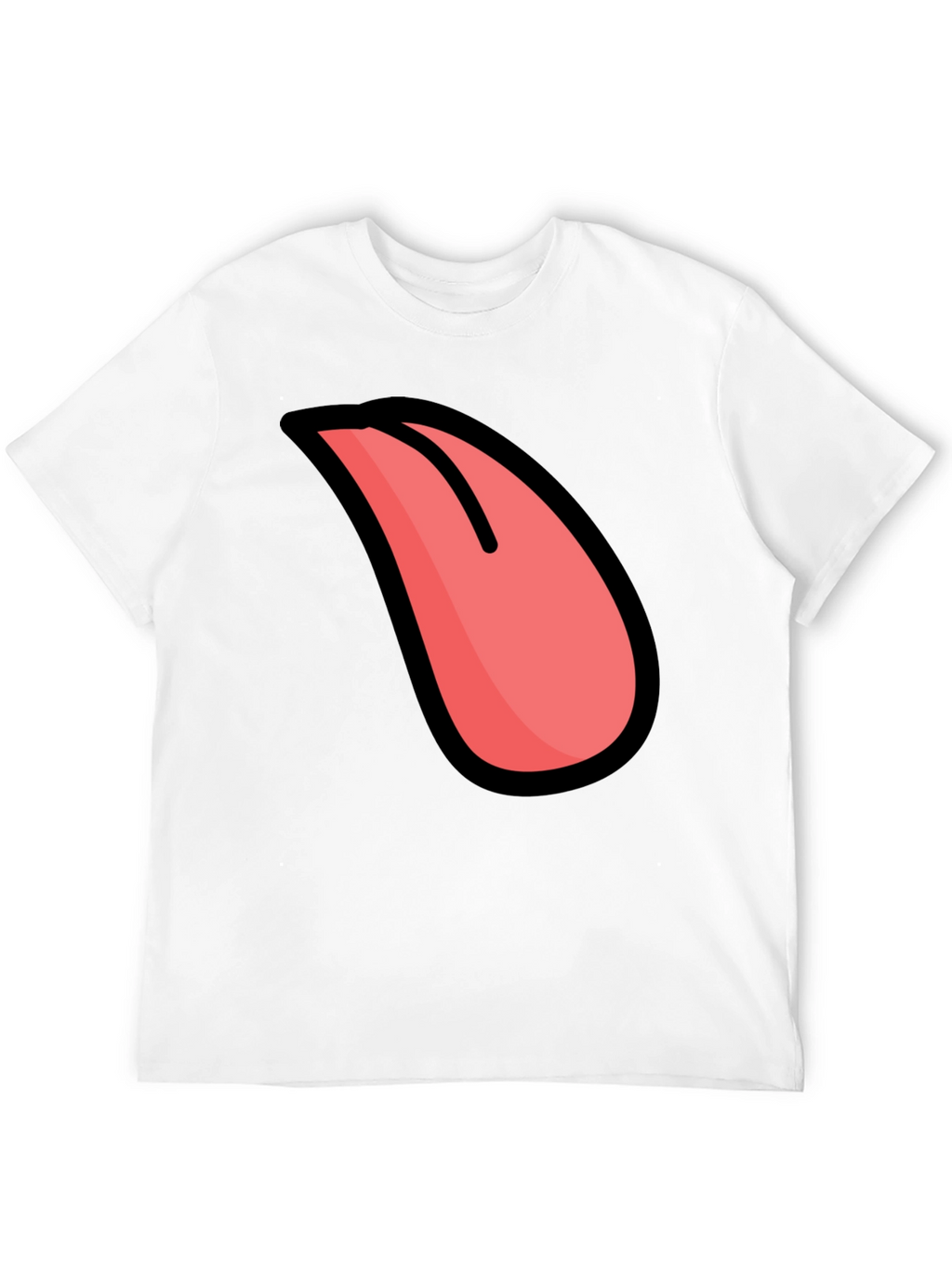 Funny Tongue Graphic Black T-Shirt