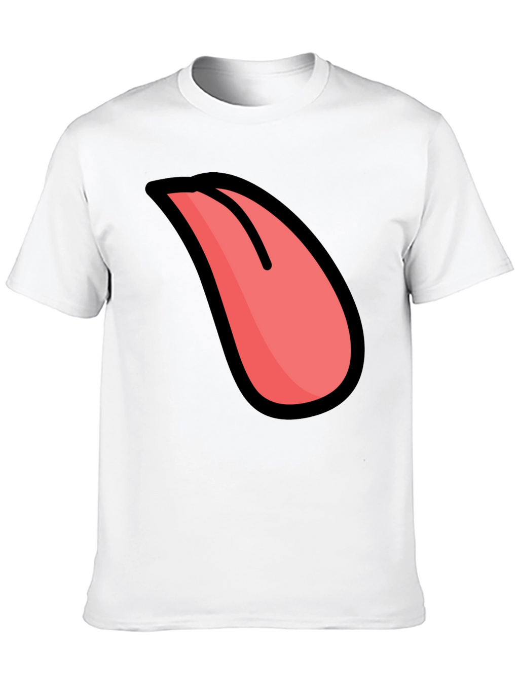 Funny Tongue Graphic Black T-Shirt