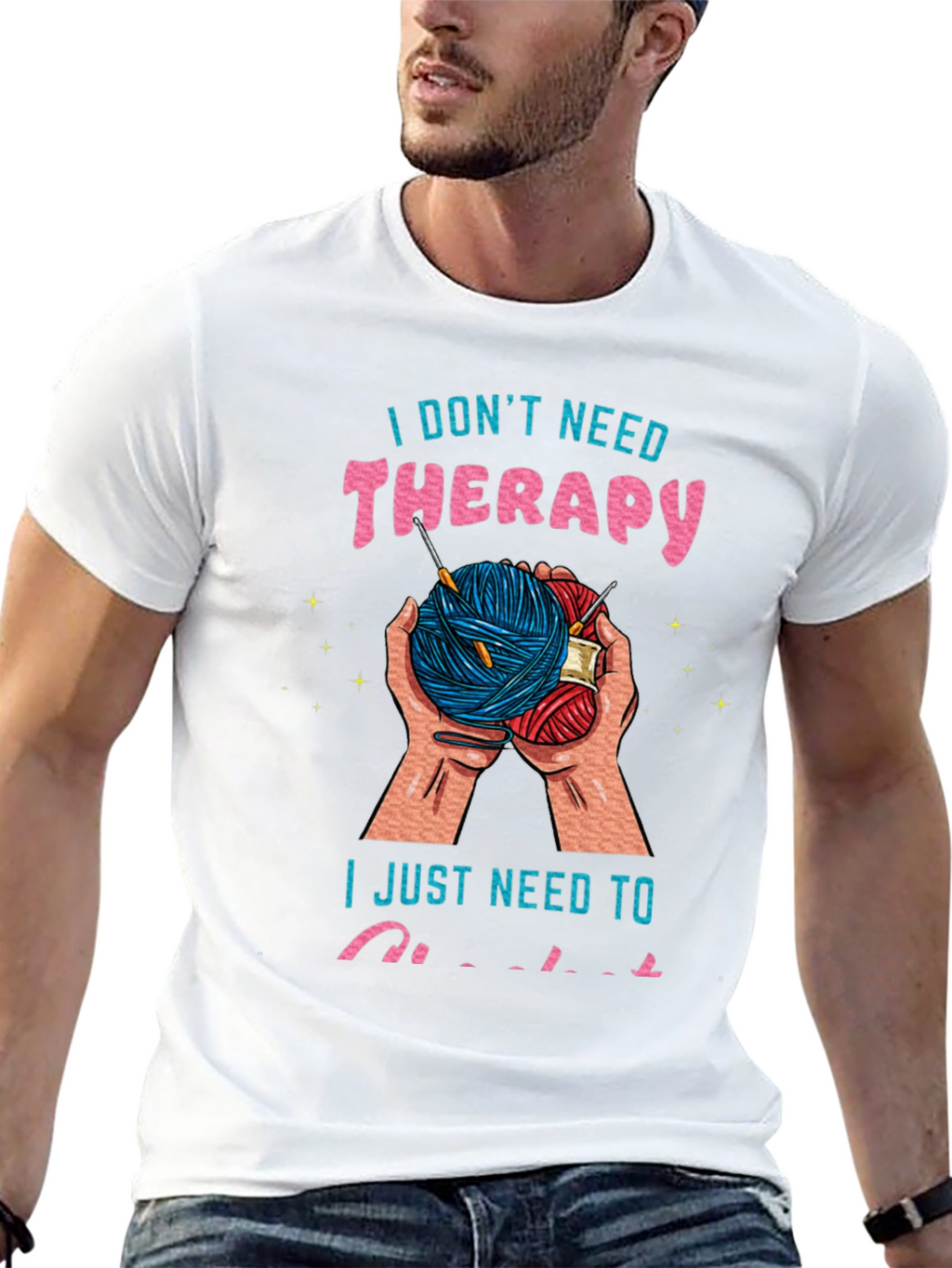 Crochet Therapy Tee - Yarn Lovers T-Shirt