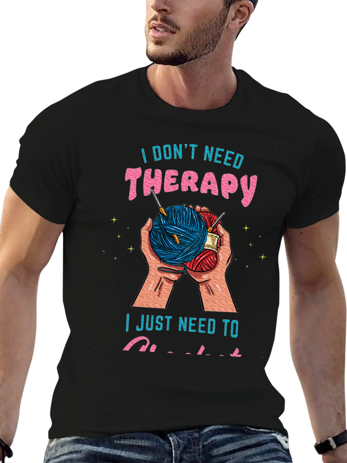 Crochet Therapy Tee - Yarn Lovers T-Shirt