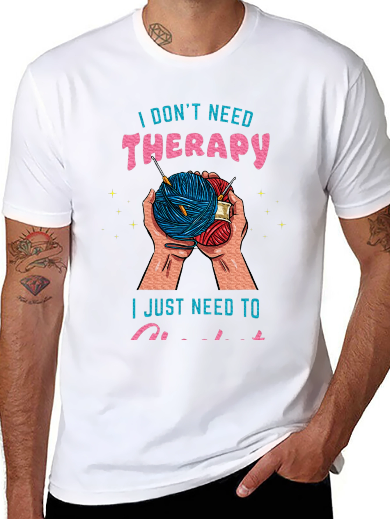 Crochet Therapy Tee - Yarn Lovers T-Shirt