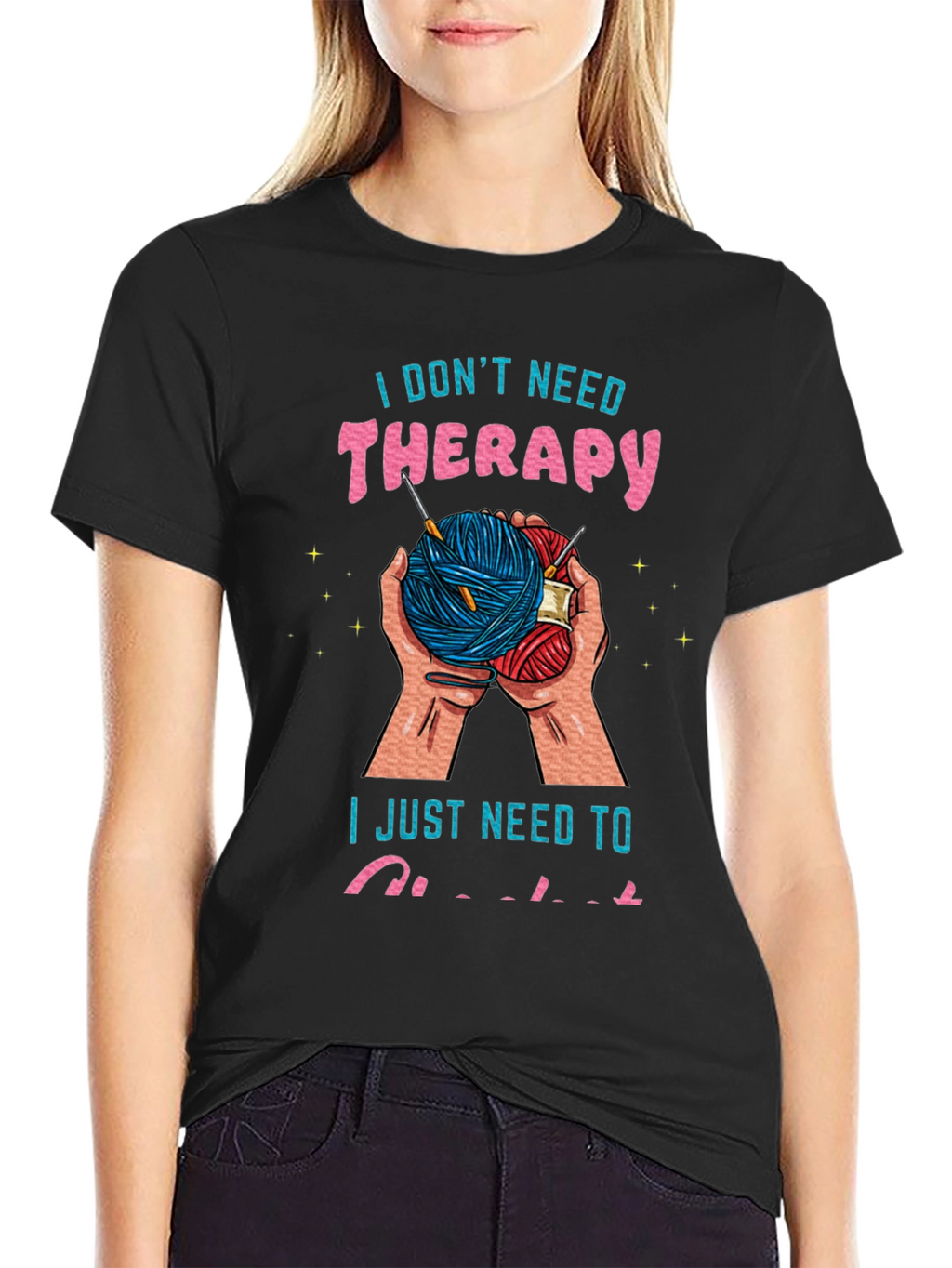 Crochet Therapy Tee - Yarn Lovers T-Shirt