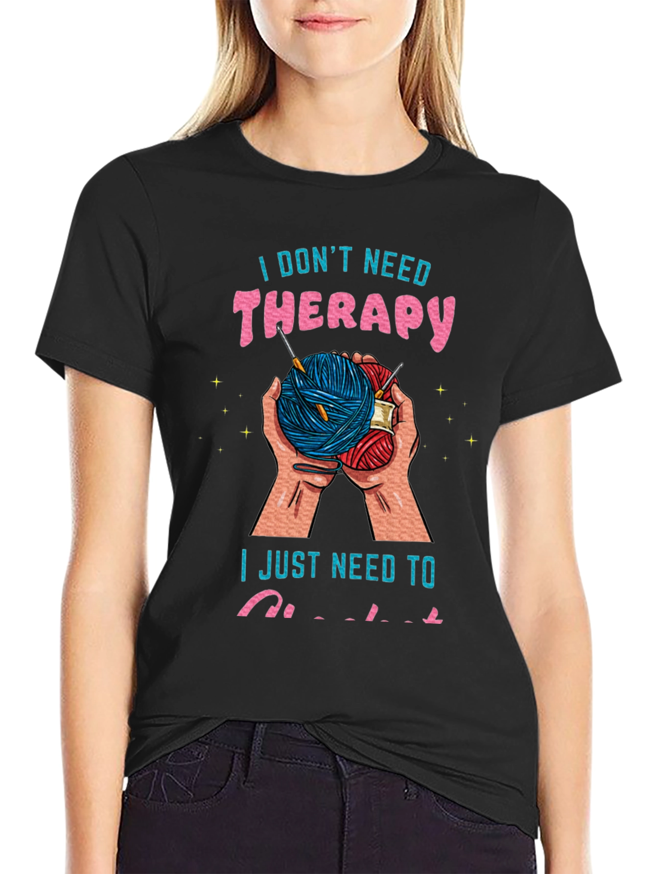 Crochet Therapy Tee - Yarn Lovers T-Shirt