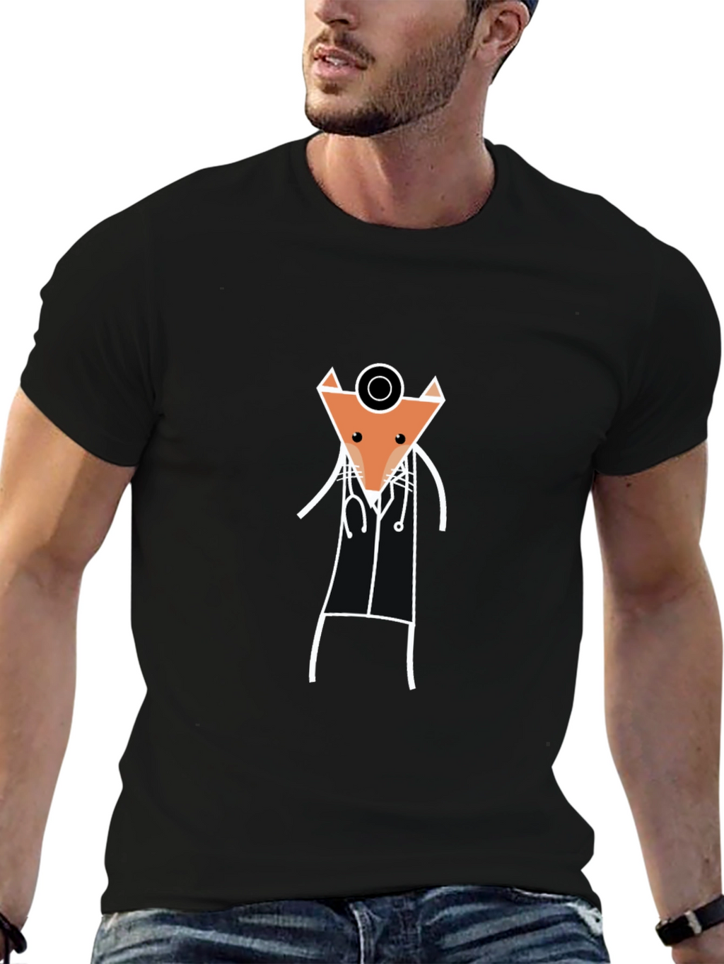 Fox Doctor T-Shirt - Novelty Animal Tee