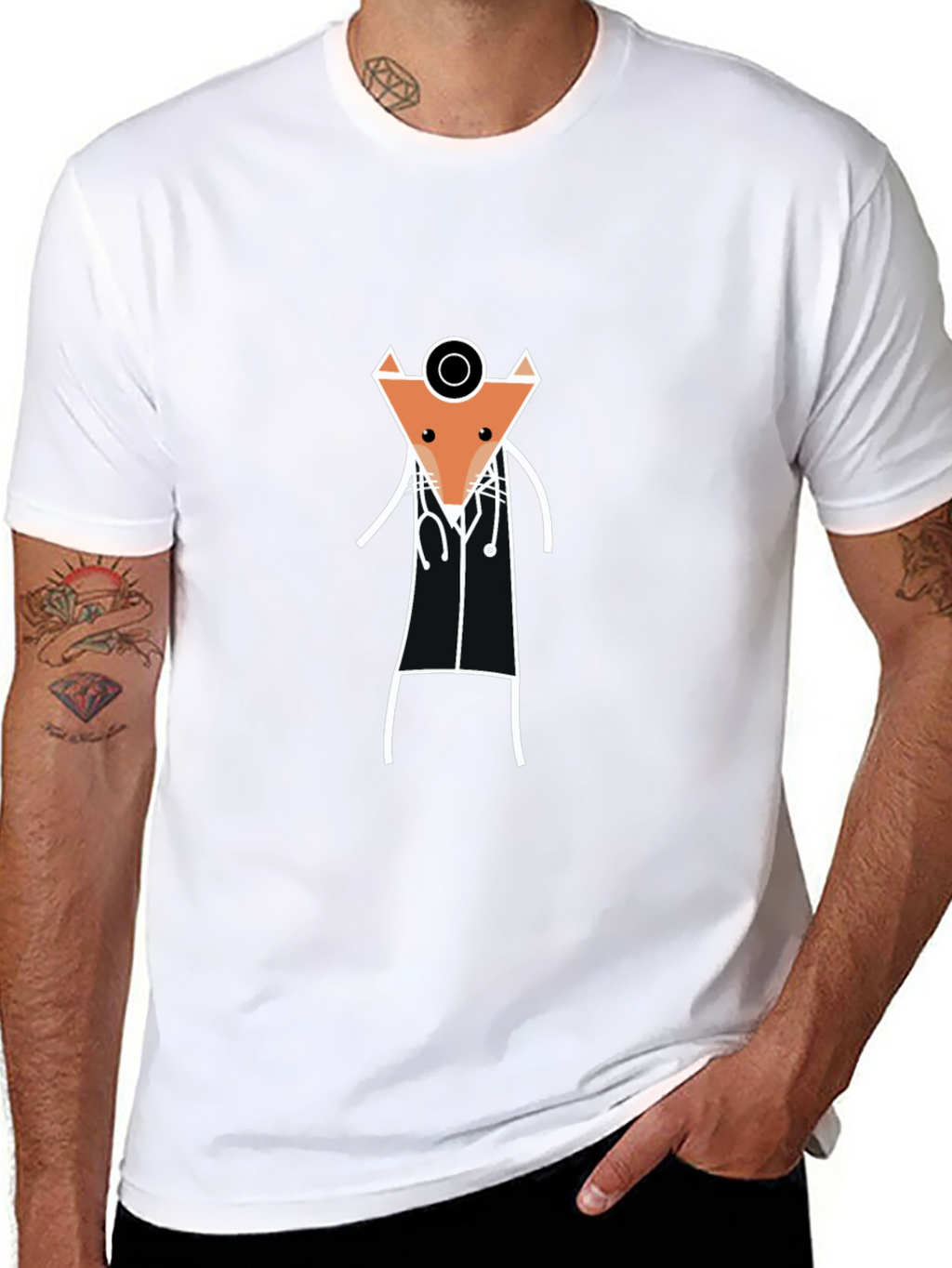 Fox Doctor T-Shirt - Novelty Animal Tee