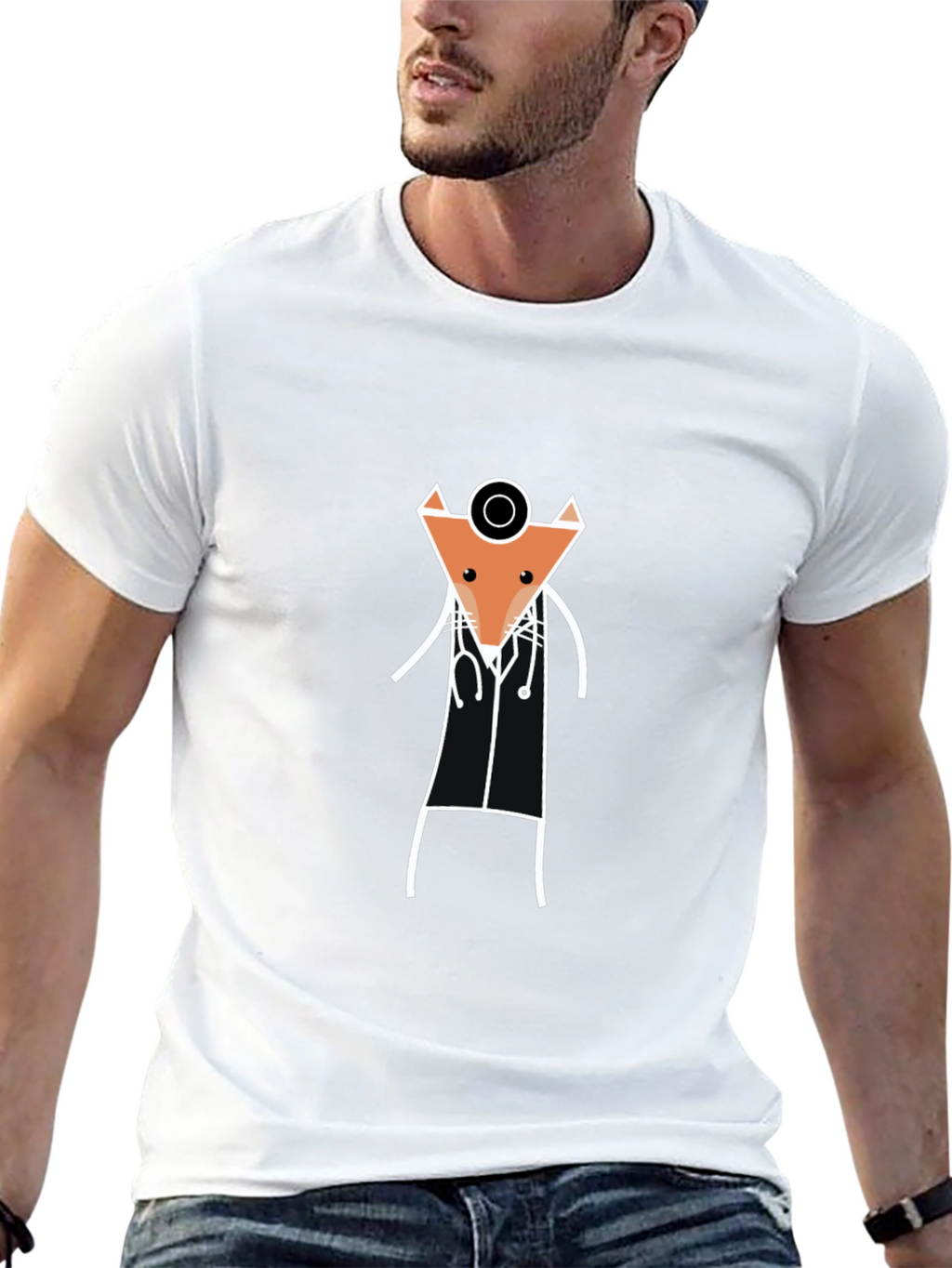 Fox Doctor T-Shirt - Novelty Animal Tee
