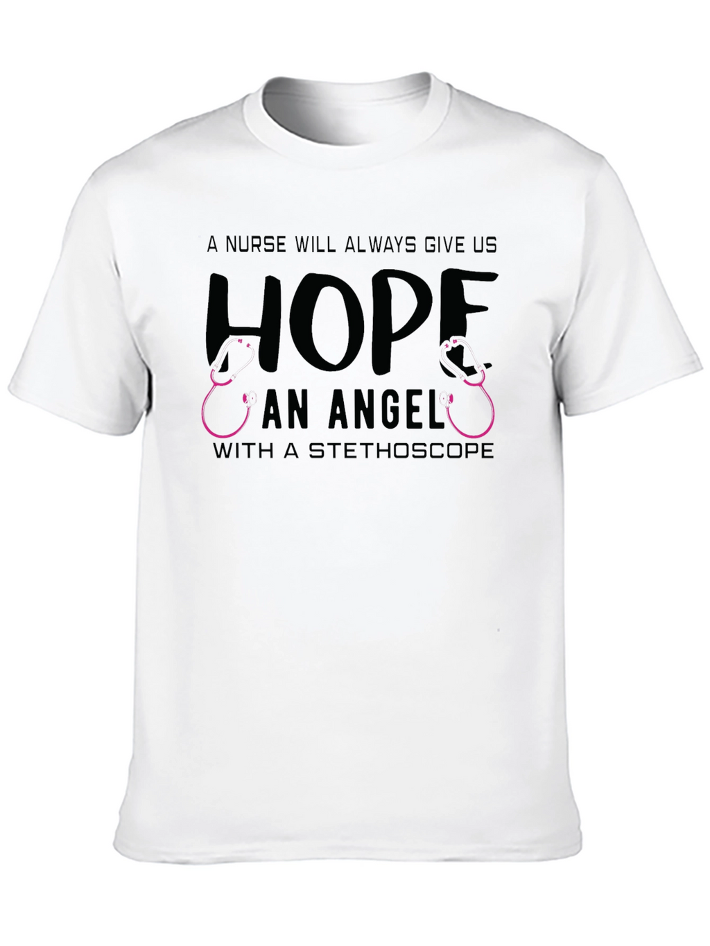 Nurse Angel Stethoscope Graphic Tee