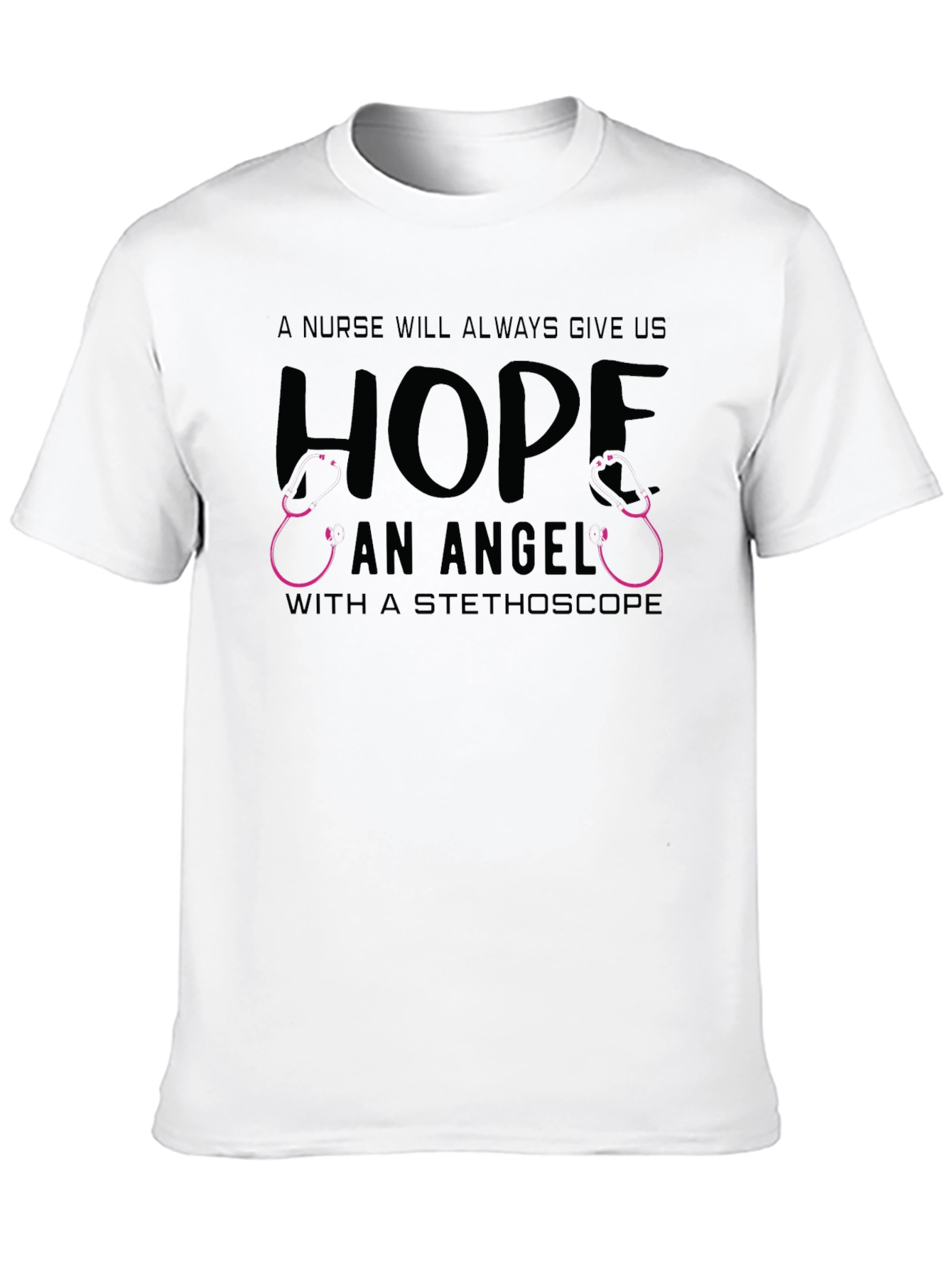 Nurse Angel Stethoscope Graphic Tee