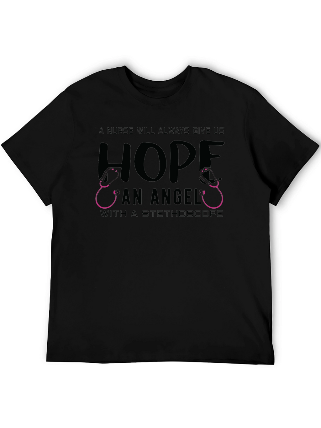 Nurse Angel Stethoscope Graphic Tee